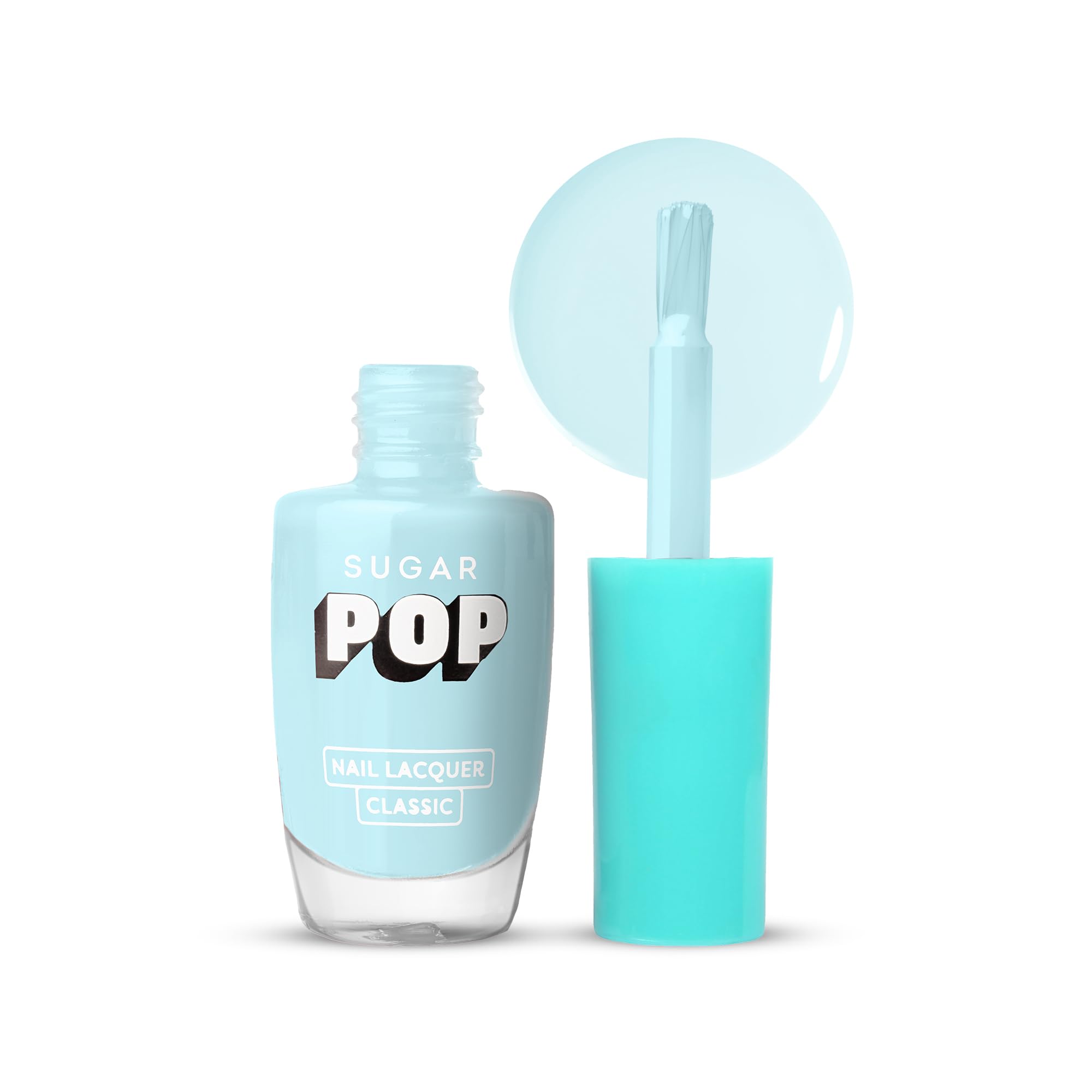 Sugar Pop Nail Lacquer - 34 Winter Sky (Ice Blue) | Dries In 45 Seconds |Chip-Resistant | Glossy Finish | High Shine | Nail Poli