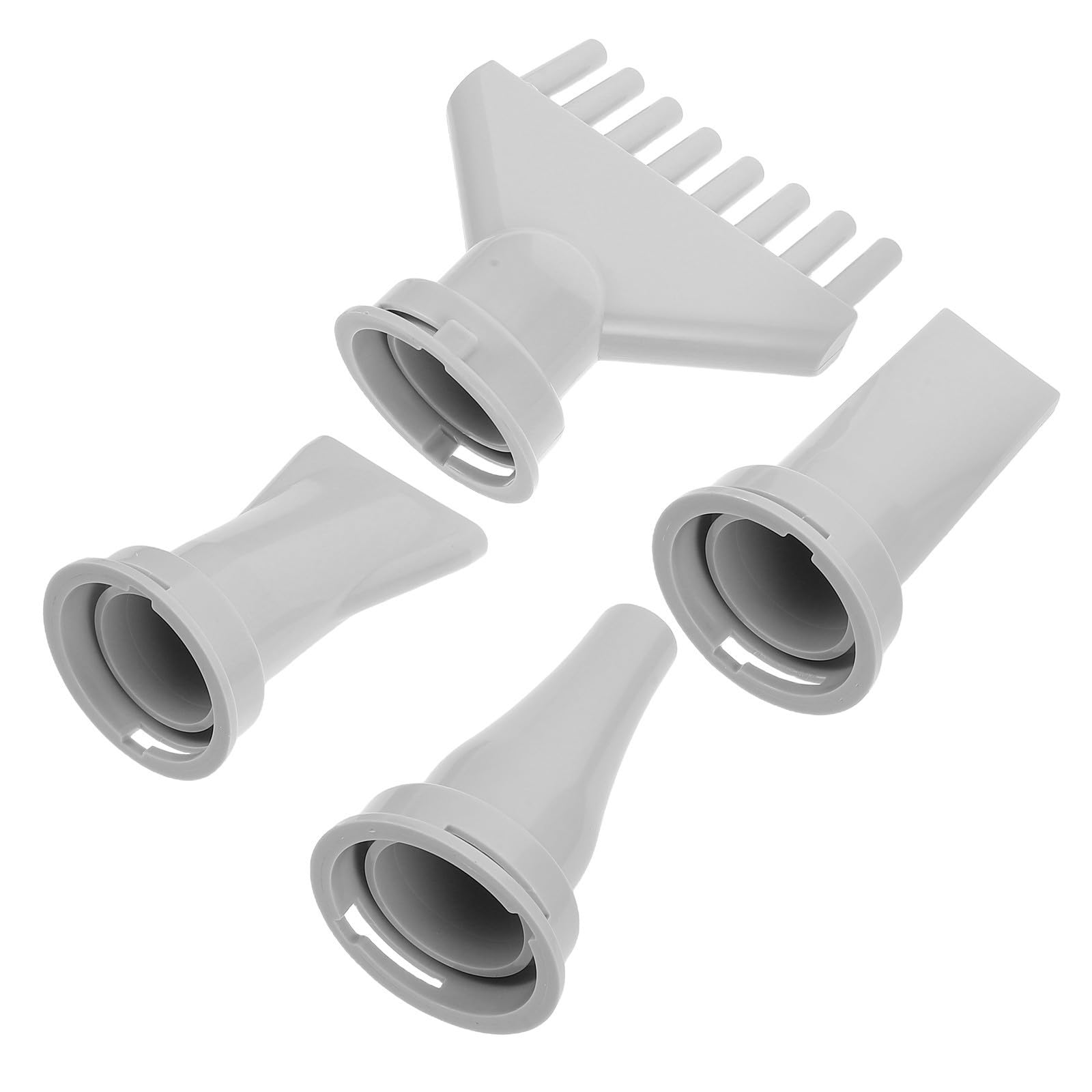 DEARMAMY 4pcs Pet Hair Dryer Nozzle Attachments Abs Plastic Concentrator Tips for Dog Grooming Blow Dryer Lightweight Salon Repl