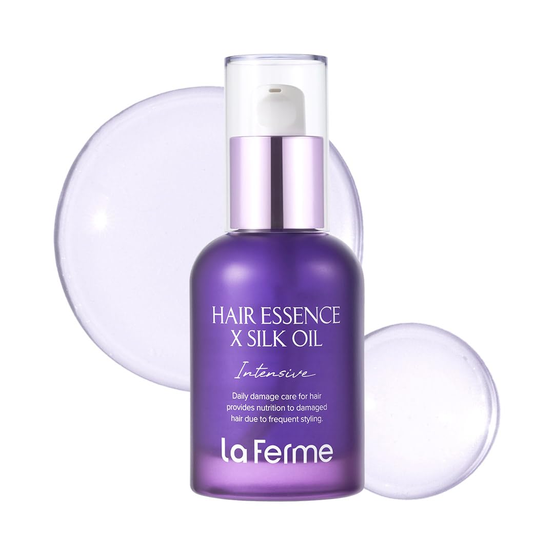 laferme Hair Essence X Silk Oil | Lightweight NonSticky Oil for Damaged Hair Frizz Control Treatment Shine & Smoothness for Cur
