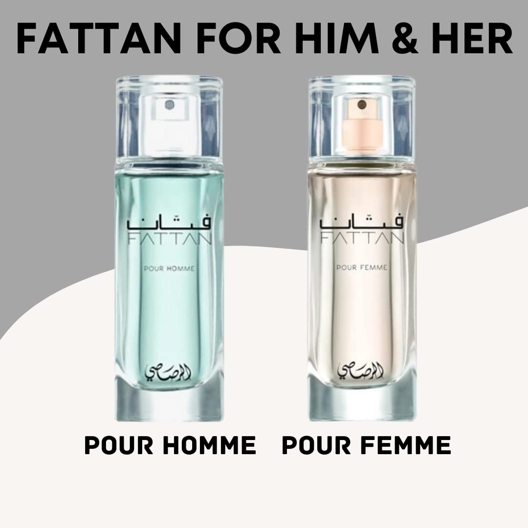 RASASI Fattan for Men and Women - Eau De Parfum 50ML (1.7oz) - Xtra Value Collection - Neroli, Jasmine, Iris, Rose, Vetiver &Pat