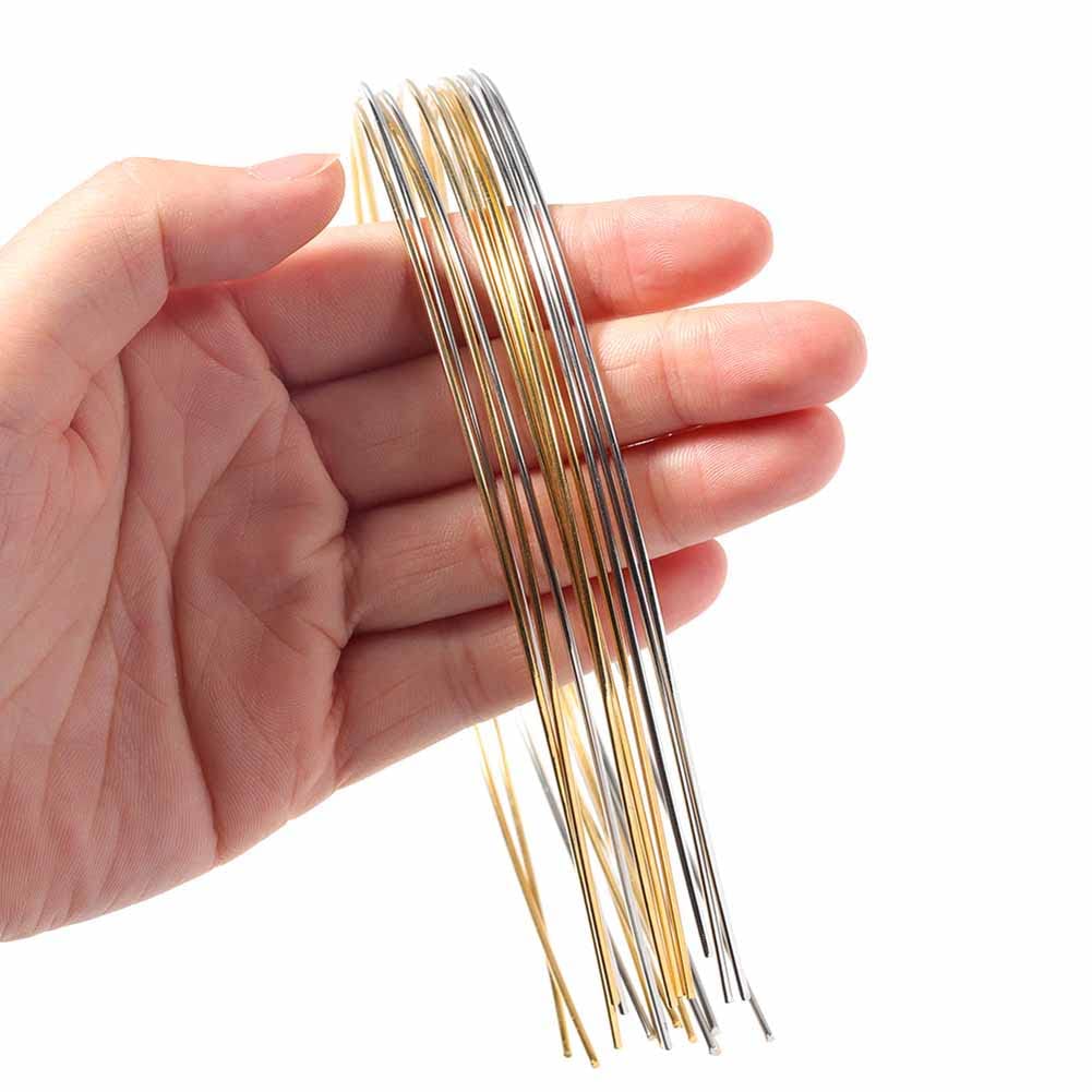 20 Pcs Metal Headbands 1.5MM Thin Wire Hairbands Simple Hair Hoop Headwear DIY Hair Accessories for Women and Girls (Silver and