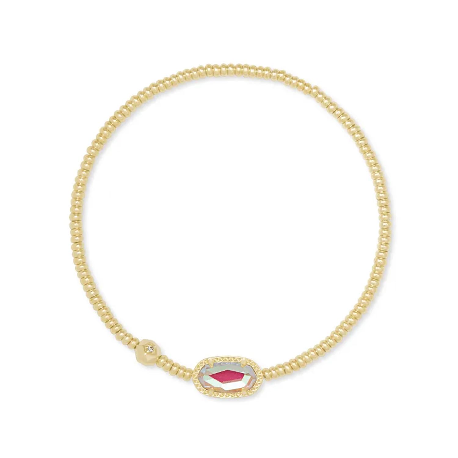 Kendra Scott Grayson Stretch Bracelet, 14k Gold Plated Brass, Dichroic Glass, Fashion Jewelry for Women