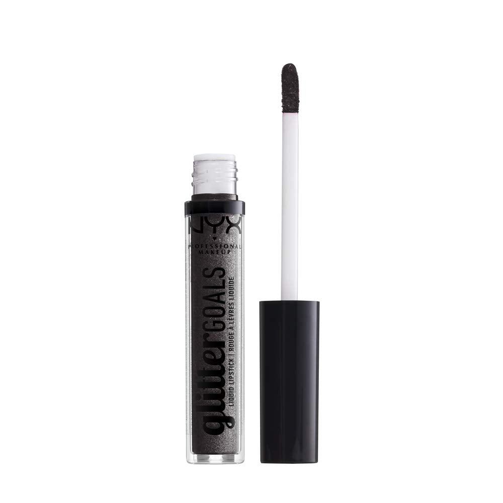 NYX PROFESSIONAL MAKEUP Glitter Goals Liquid Lipstick - Alienated (Deep Grey With Silver Glitter)
