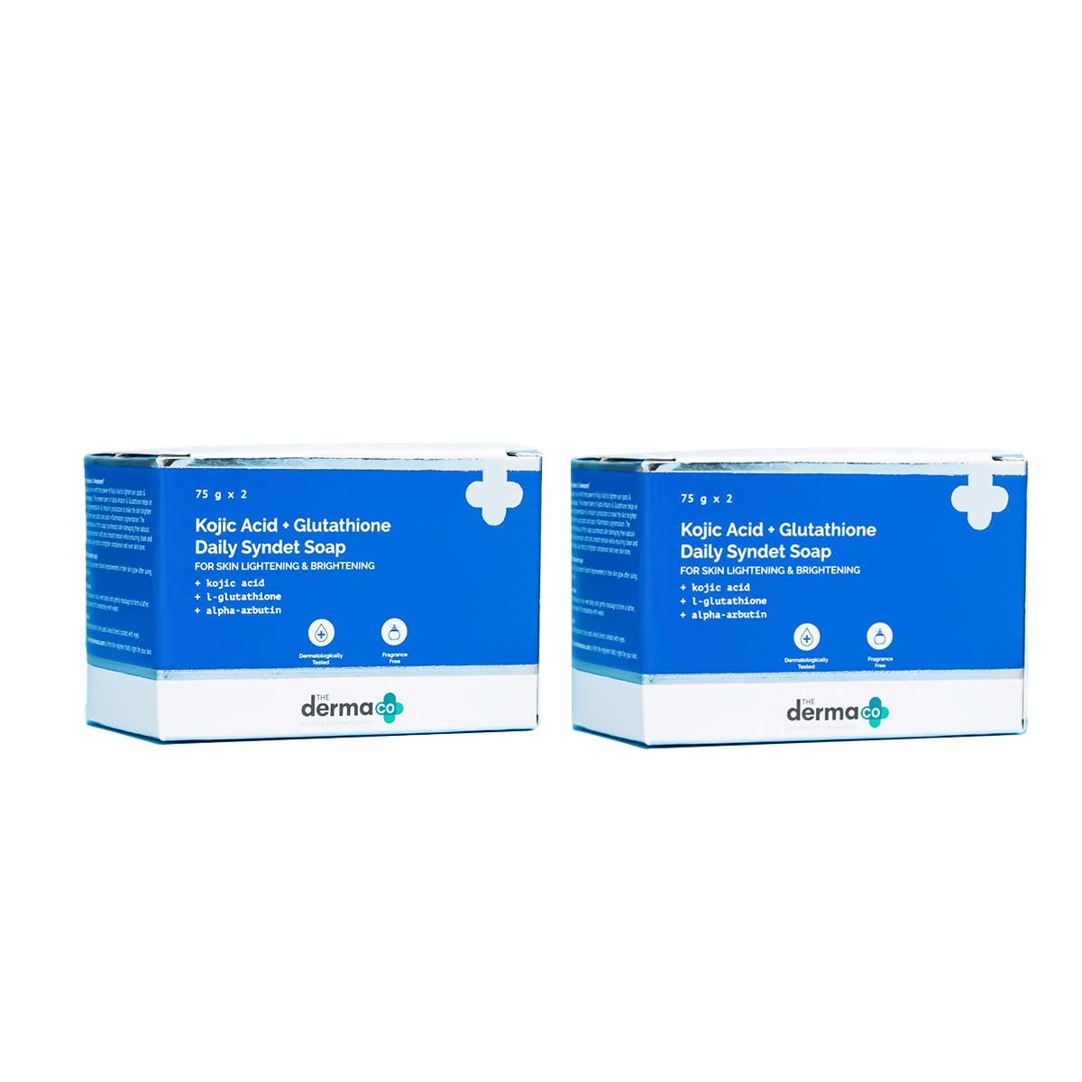 The Derma Co Kojic Acid + Glutathione Daily Syndet Soap With L-Glutathione & Alpha Arbutin | Reduces Dark Spots, Pigmentation & 