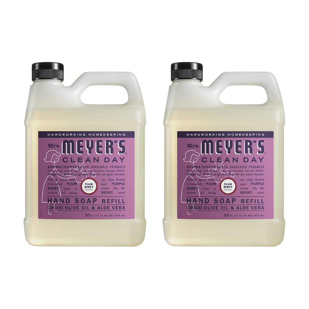 MRS. MEYER 'S CLEAN DAY Plum Berry Liquid Hand Soap Refill Scent 33 fl oz. (Pack of 2)