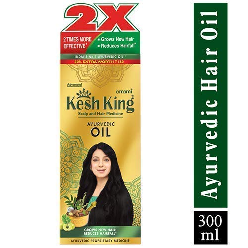 Kesh King Ayurvedic Scalp And Hair Oil, 300Ml & Anti Hairfall Shampoo, 340Ml Combo