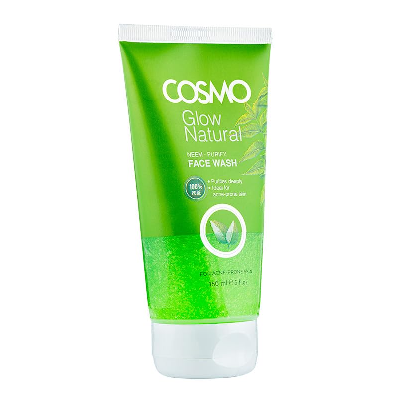 Cosmo Glow Natural Neem Purify Face Wash 150Ml, A DeepPore Cleansing Wash To Clarify & Purify Skin, For All Skin Types