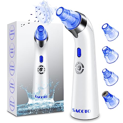Blackhead Remover Pore Vacuum, Face Suction Pore Cleanser, 5 Suction Power Electric Blackhead Extractor Tool, 4 Probes, Blackhea