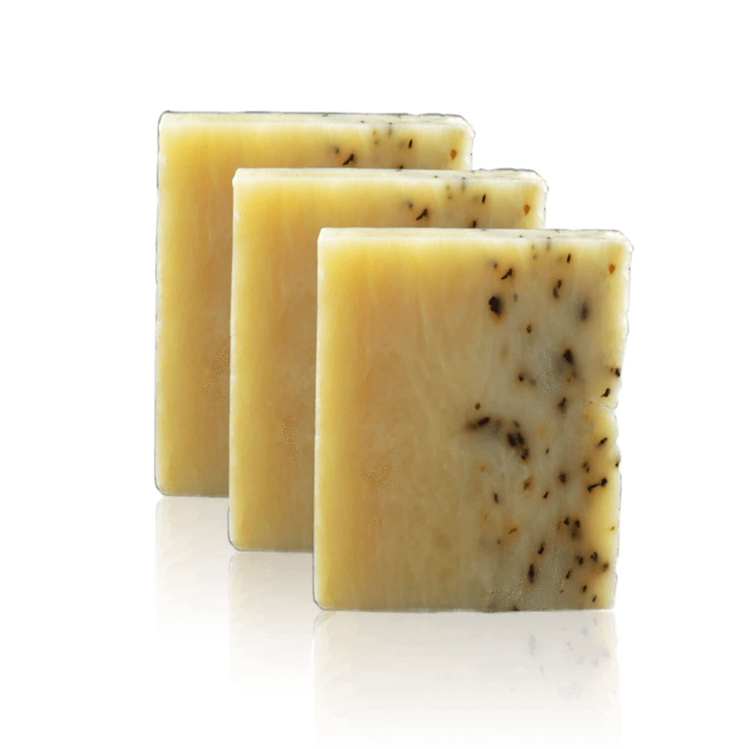 Brickell Men's Mint Soap Scrub Bar for Men (3 Pack), Natural and Organic Exfoliating Bar Soap Handmade with Tea Tree, Coconut an