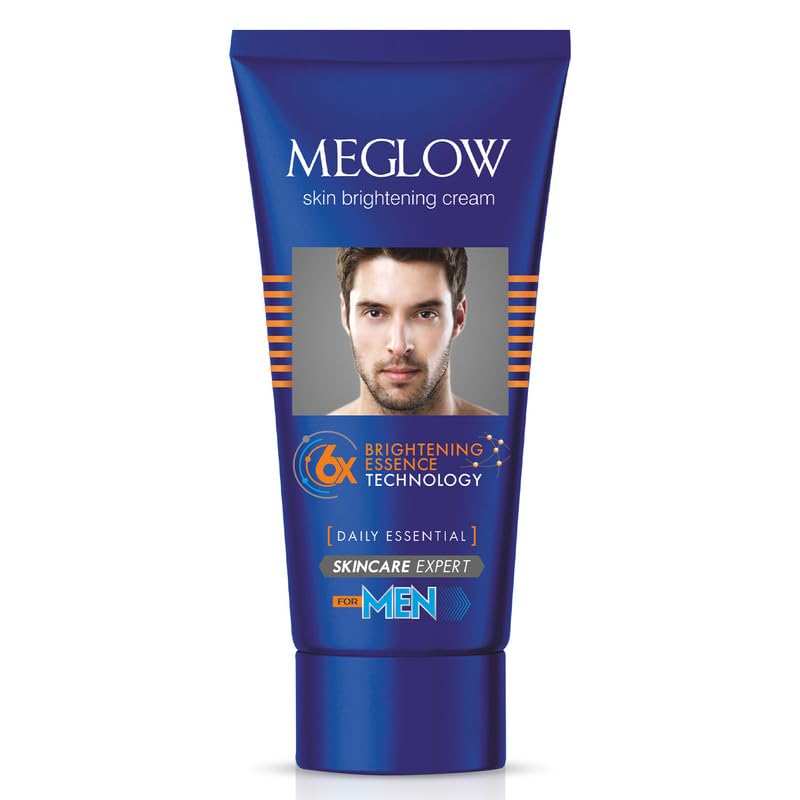 Meglow Skin Brightening & Whitening Cream For Men | Face Cream For Glowing Skin With Vitamin E | Reduces Dark Spots, Prevents Pi