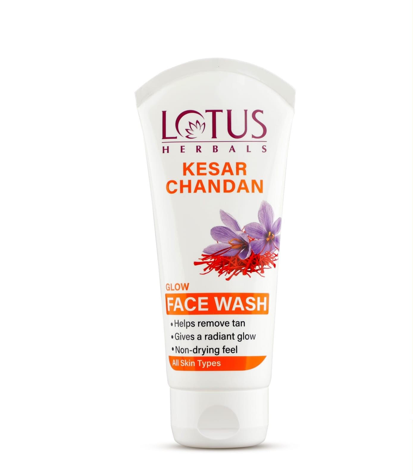 Lotus Herbals Kesar Chandan Glow Face Wash For Brightening Dull Skin 100Ml