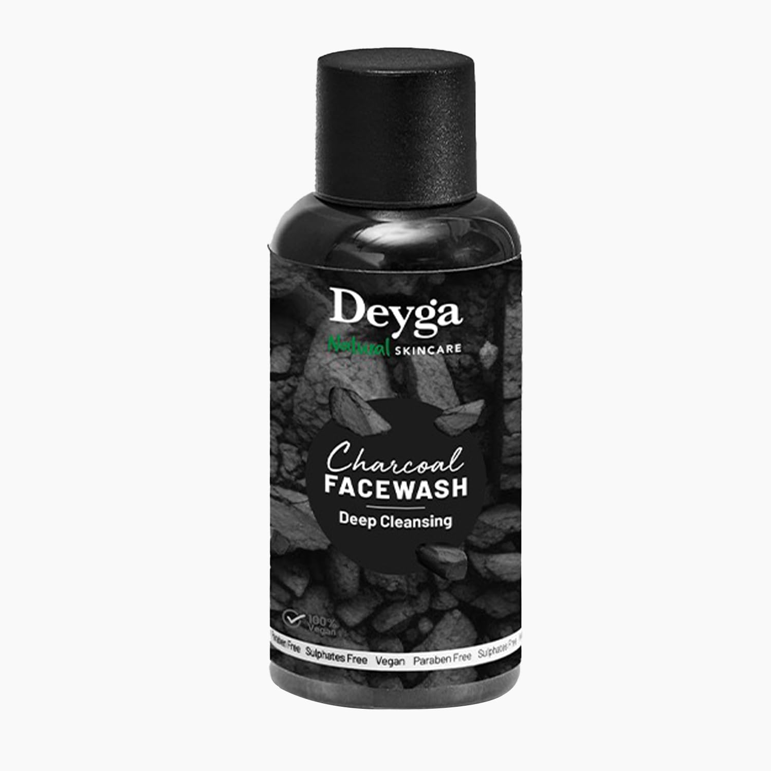 Deyga Charcoal Face Wash | Fights Acne, Blackheads & Pimples | NonDrying Formula | 10X Power Of Activated Charcoal | Free From 