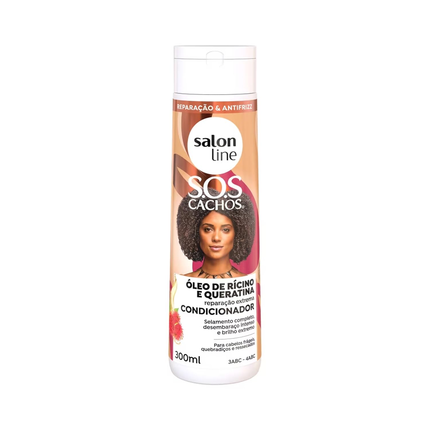 Linha Tratamento (SOS Cachos) Salon Line - Condicionador Ricino e Queratina - Reparacao Extrema 5 em 1-300 Ml - (SOS Curls - 5 i