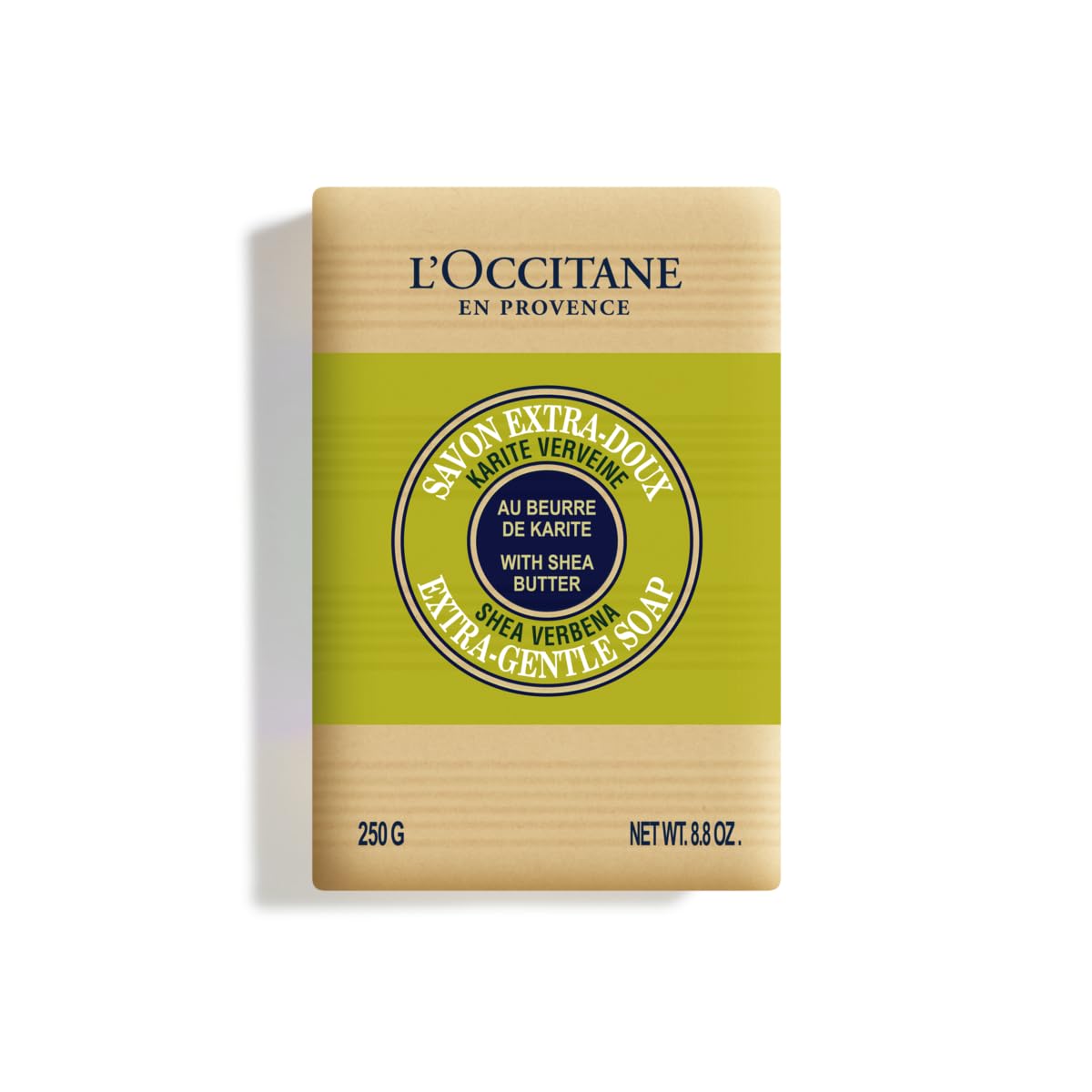 Loccitane Verbena Extra-Gentle Soap: Vegetable Based, Artisanal, Citrus Scent, Crafted With Organic Verbena Extract, Refreshing