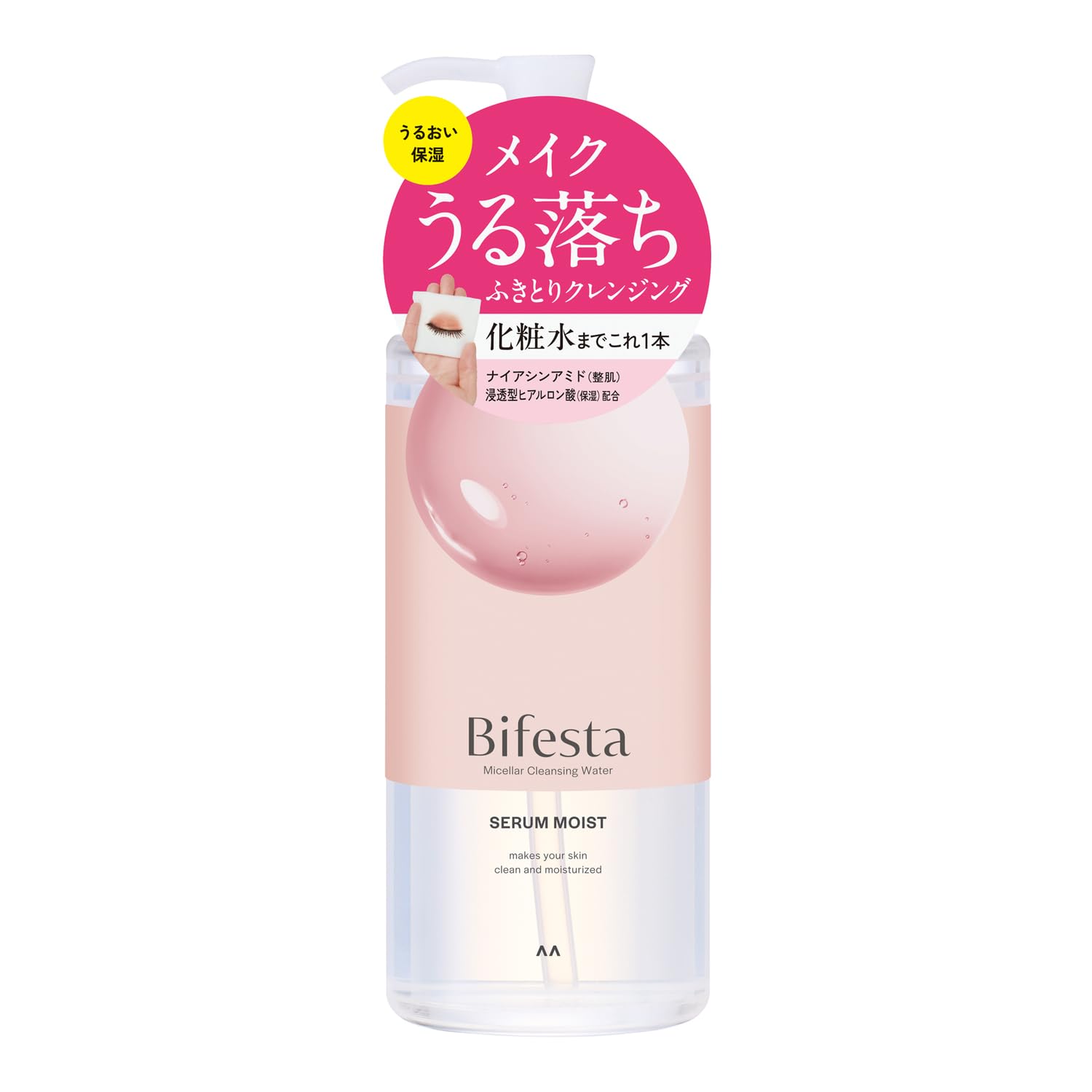 Bifesta Micellar Cleansing Water Moist Wipe Type Moisturizing Toner Derived Oil Free Fragrance Free 400Ml