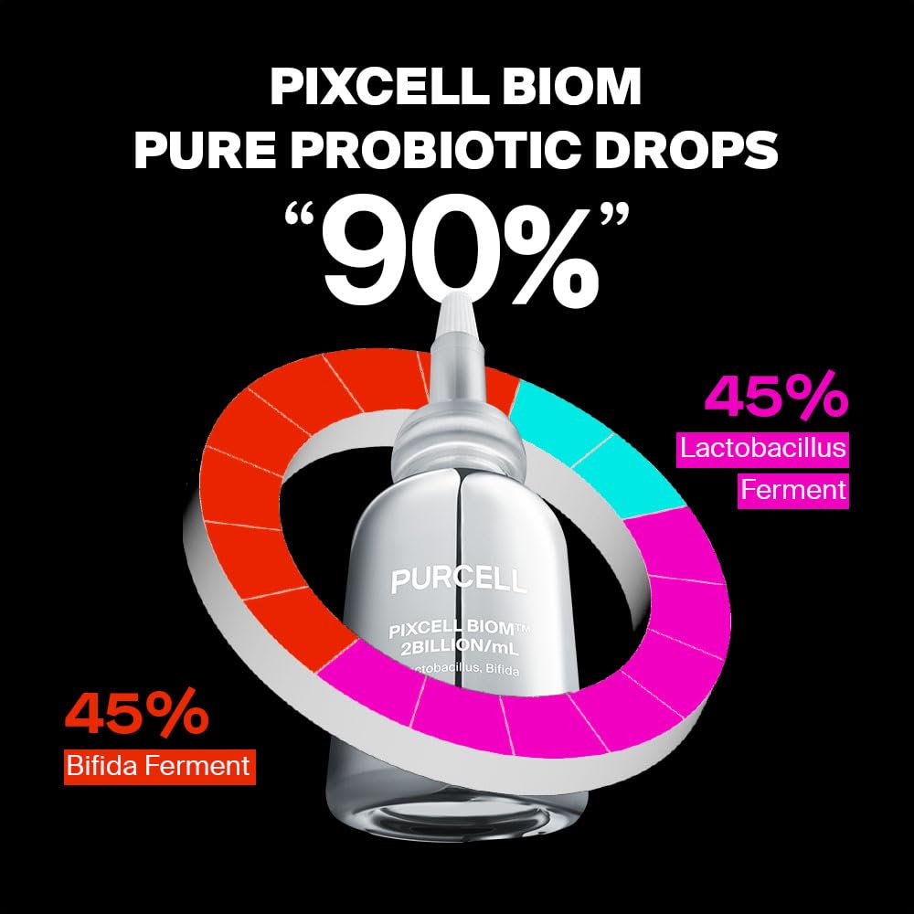 Purcell Pixcell Biom 2B/Ml - Restores Skin Barrier With Bifida, Lactobacillus Ferment Lysate, Korean Probiotic Drops For Acne Pr