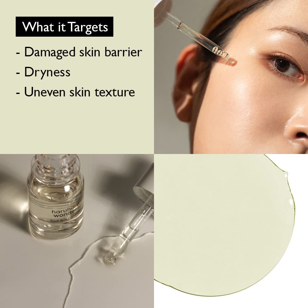 HARUHARU Wonder Black Rice Facial Oil (10ml) | Vegan, Crurelty Free, EWG-Green