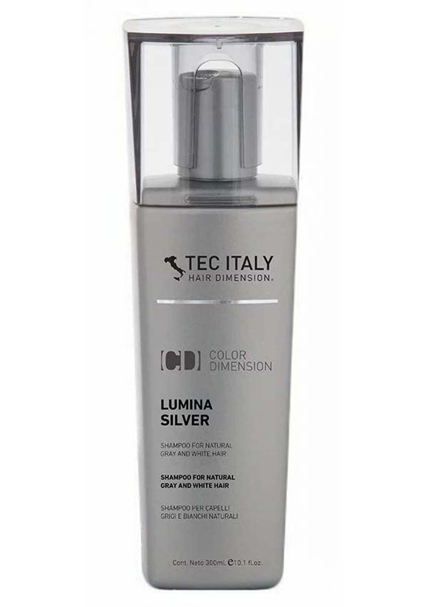 Tec Italy Lumina Silver Shampoo for Natural Gray and White Hair 10.1 oz (Pack of 2)