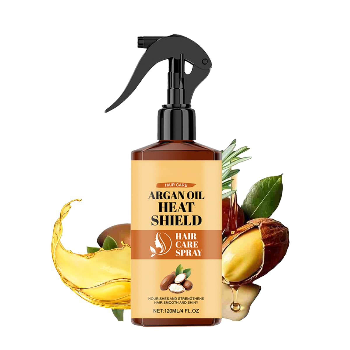 Argan Oil Heat Protectant Spray for Hair  Thermal Shield with Moroccan Argan Oil to Nourish & Hydrate, Helps Smooth Dry, Brittl