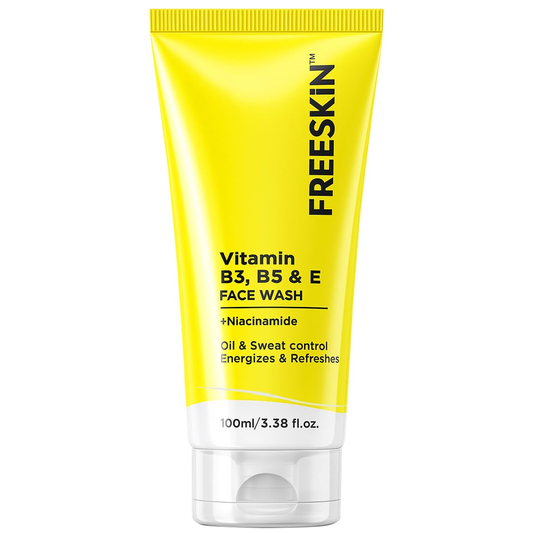 Freeskin Vitamin B3, B5 & E Face Wash With Niacinamide | Oil & Sweat Control | Energizes & Refreshes Skin | Gentle Daily Face Wa
