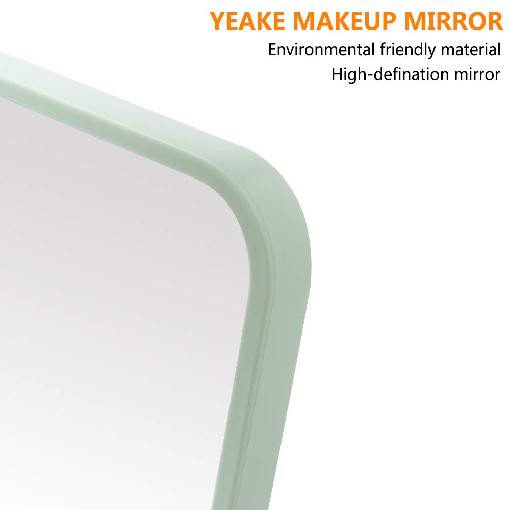 Yeake Table Desk Vanity Makeup Mirror,8-Inch Portable Folding Mirror With Metal Stand 90Adjustable Rotation Tavel Make Up Mirror
