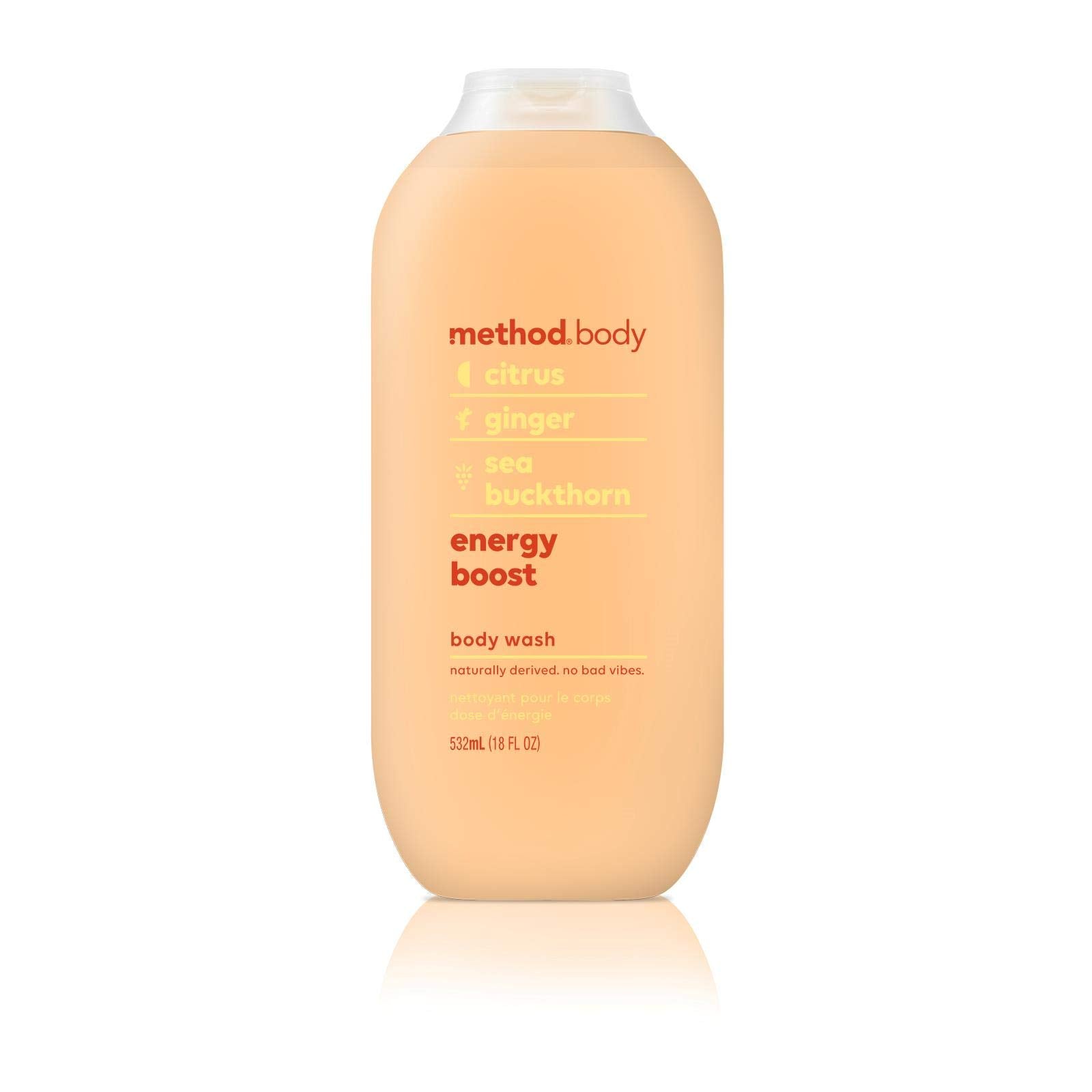 Method Body Wash, Energy Boost, 18 oz, 1 pack, Packaging May Vary