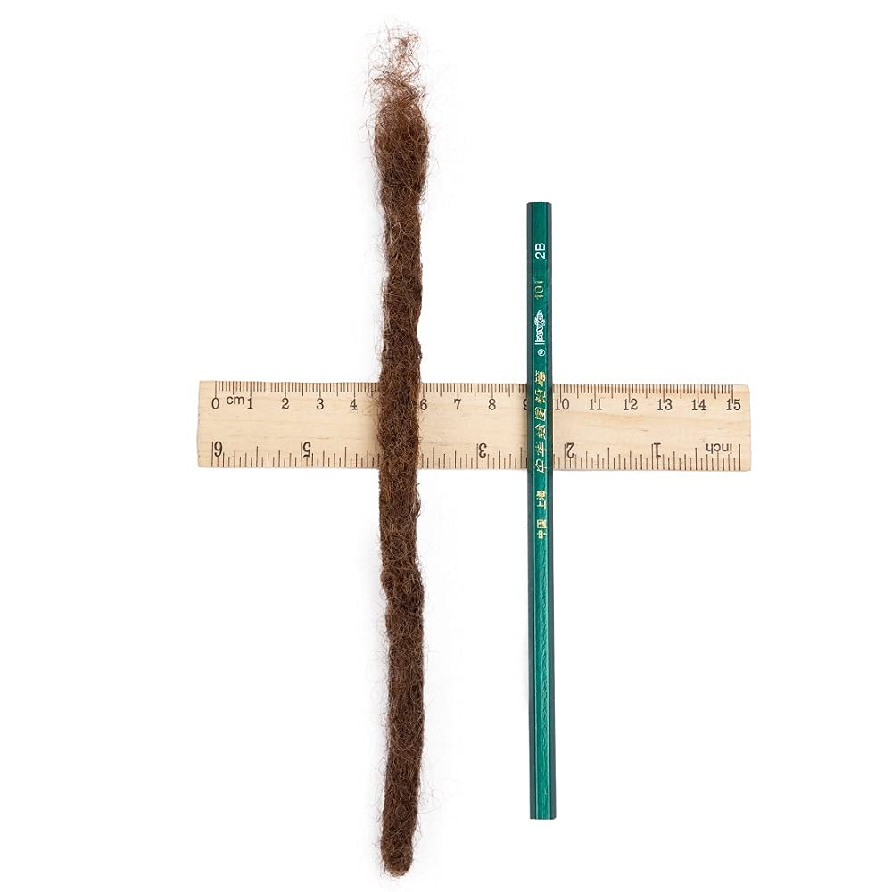 Teresa Medium 0.8Cm & Small 0.4Cm Width 8 Inch 70 Strands 100% Human Hair Dreadlock Extensions For Man/Women,Full Head Handmade