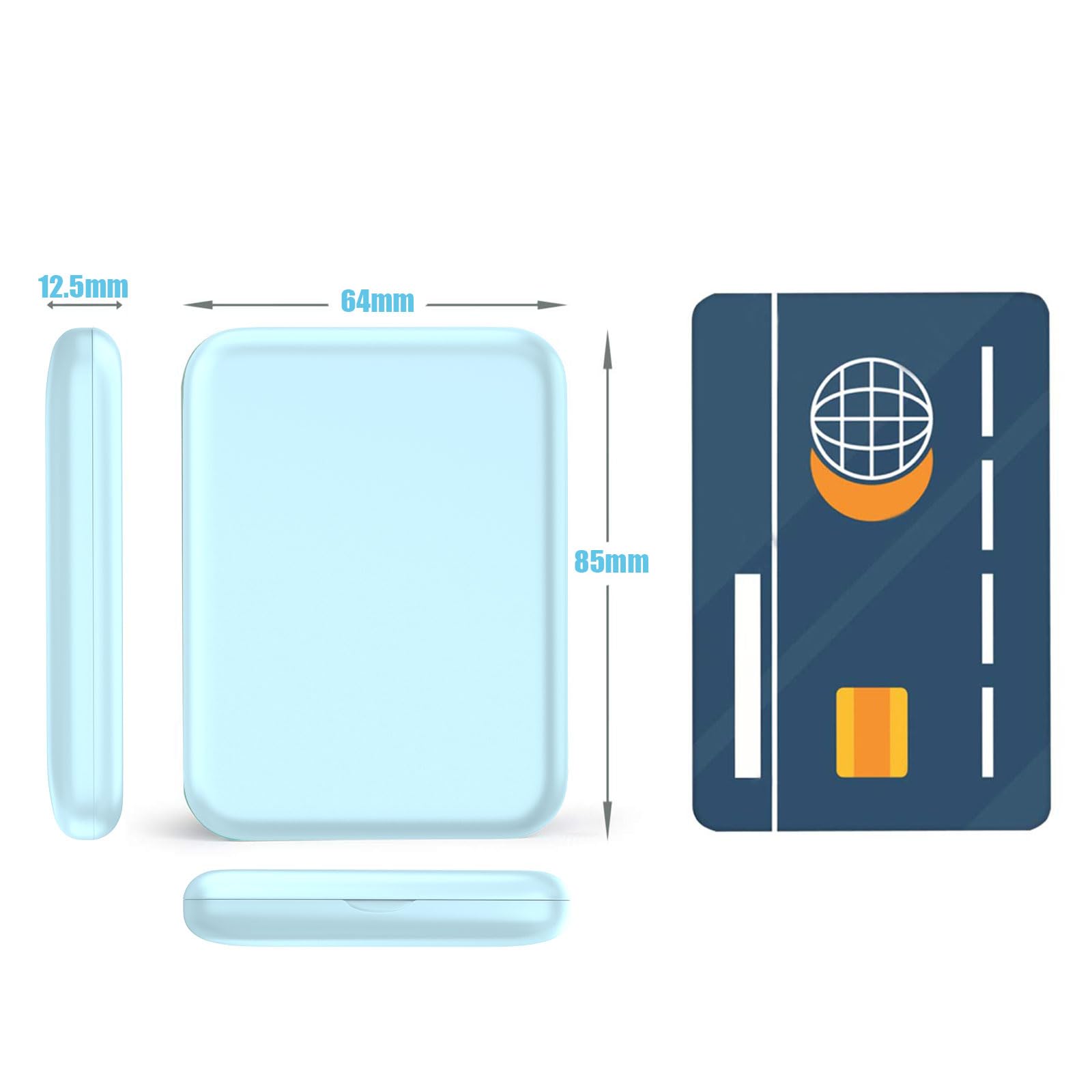 Wobsion Mini Pocket Mirror, Led Compact Mirror,1X/3X Magnifying Mirror With Light,2-Sided Handheld Fold Mirror,Small Travel Make