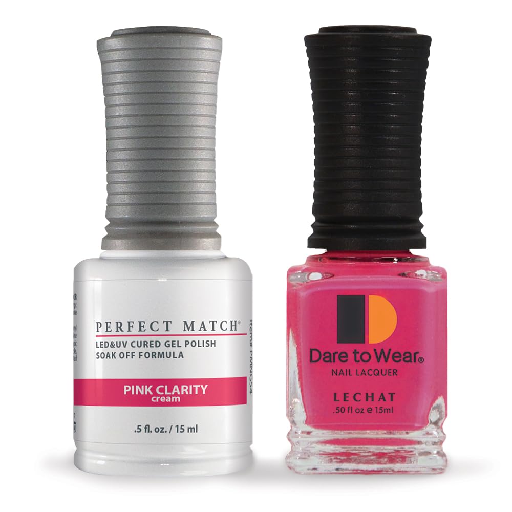 Lechat - Perfect Match Gel Polish - Pink Clarity - Watermelon Pink With Sheer Finish - (0.5 Ounce) - Easy Application - Soak Off