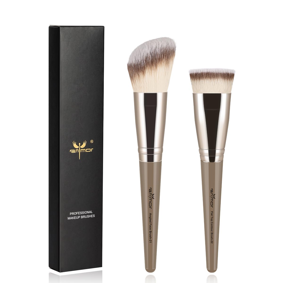 Contour Brush Set, Premium Contour Blush Bronzer Face Makeup Brush, Perfect For Cheek Forehead Jaw Nose Blending Contouring Deep