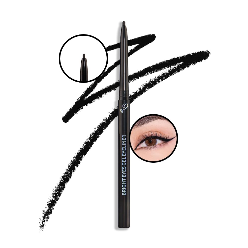 Kaely 1.5Mm Skinny Gel Eyeliner Pencil,Black Cat Eye Liner Makeup Pen,Cream Smooth Eyeliner Crayon,Delineador De Ojos Contra El