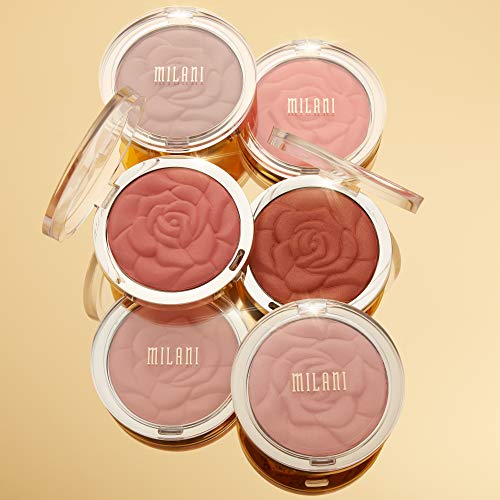 Milani Rose Powder Blush - Tea Rose (0.6 Ounce) Cruelty-Free Blush - Shape, Contour & Highlight Face With Matte Or Shimmery Colo