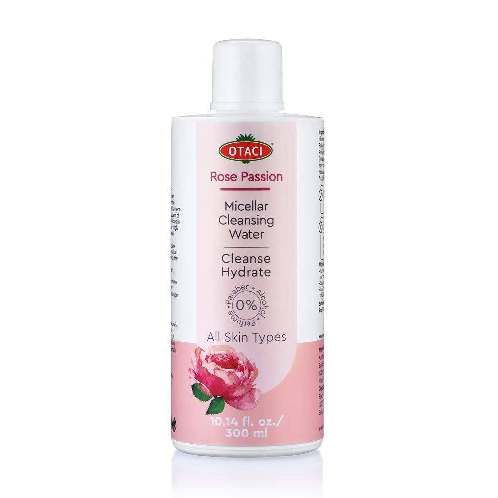 Otaci Rose Passion Micellar Cleansing Water, Face Cleansing Makeup Skin Remover Wash Rosewater Hydrating Moisturizer