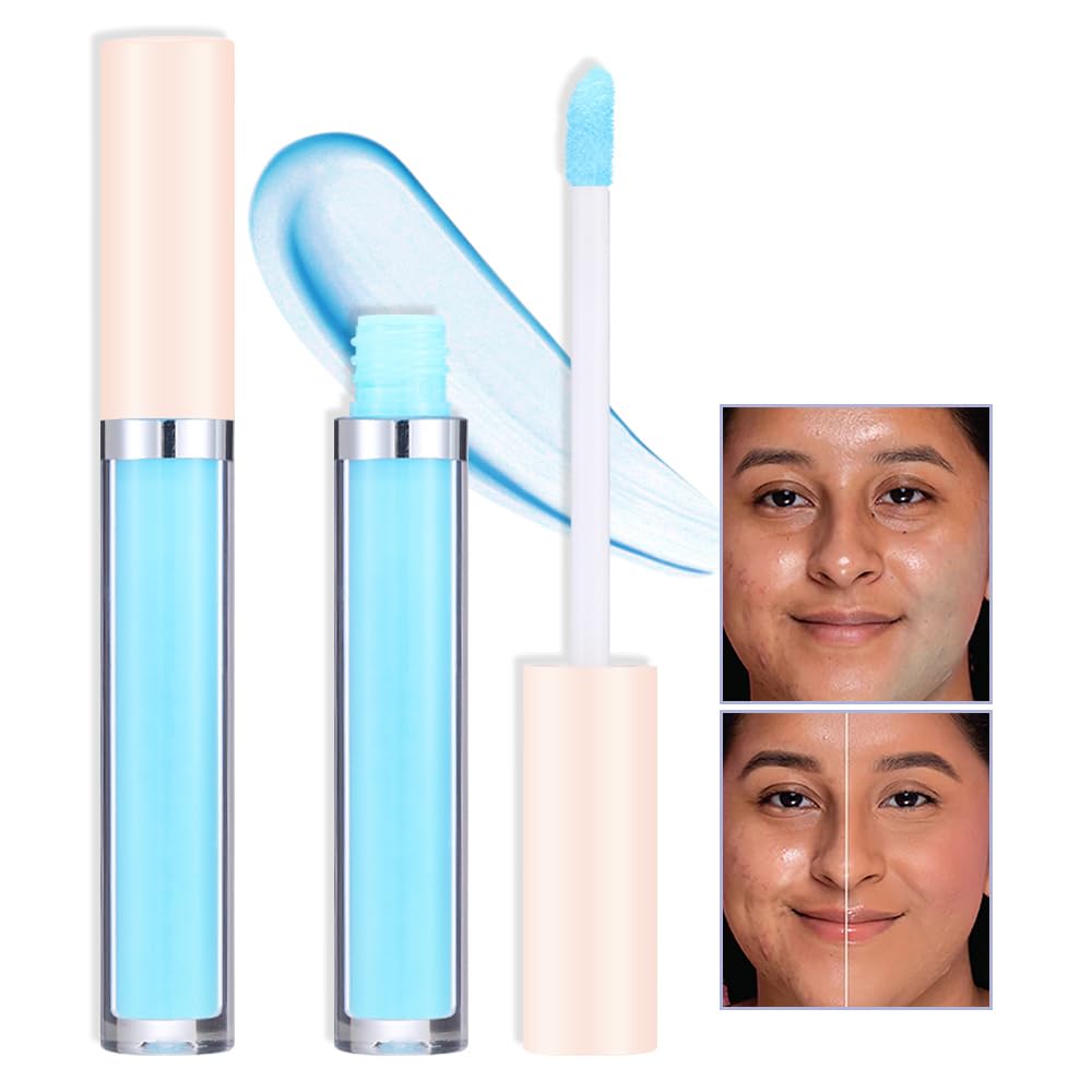 Kaely 2Pcs Color Correcting Blue Concealer Stick,Face Foundation Contour Makeup Pen Pencil,Eye Brightener Waterproof,Corrector D