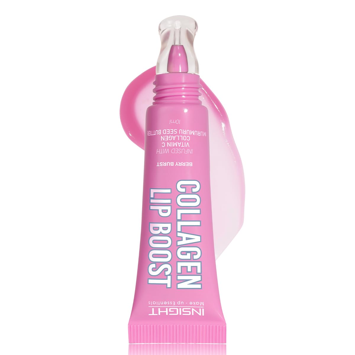 Insight Collagen Lip Boost  Berry Burst (10G) |Glossy NonSticky Finish | Vitamin C & Hydrating Treatment | Long Lasting Moistu