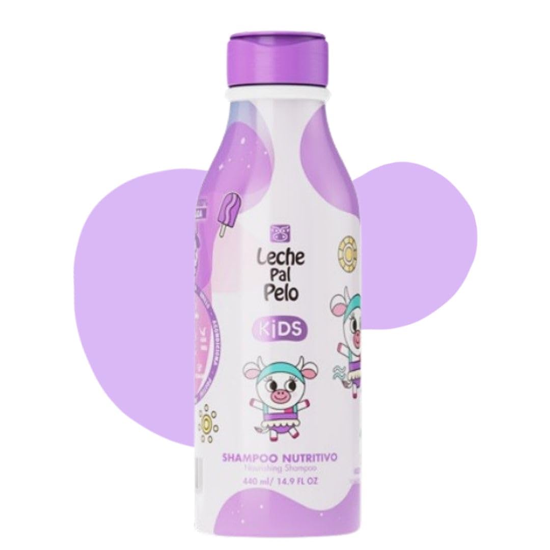Leche Pal Pelo Kids Nourishing Shampoo - Gentle Daily Cleansing, Sulfate & Paraben-Free Formula with Jojoba, Coconut Milk, Aloe 