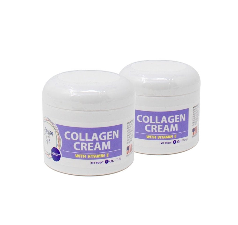 Carson Life Collagen Beauty Cream With Vitamin E - 4 Oz - Marvelously Rejuvenate Skin & Prevent Wrinkles - Keep Your Skin and Fa