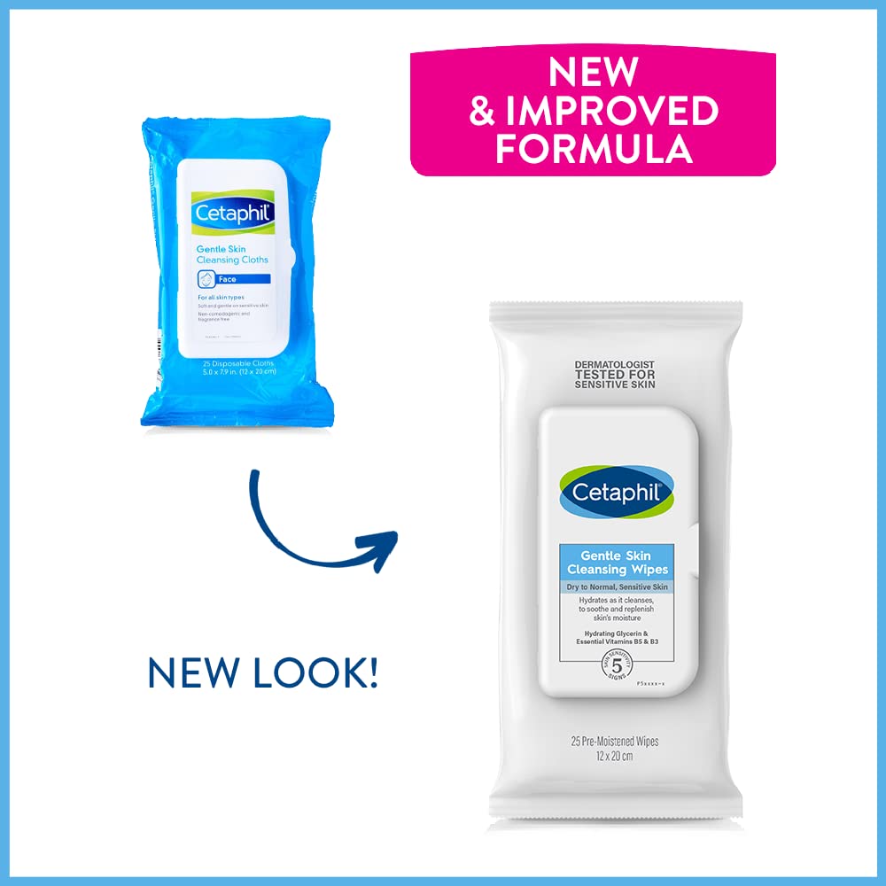 Gentle Skin Cleansing Cloths - Sensitive Skin By Cetaphil For Unisex - 25 Pc Towelettes