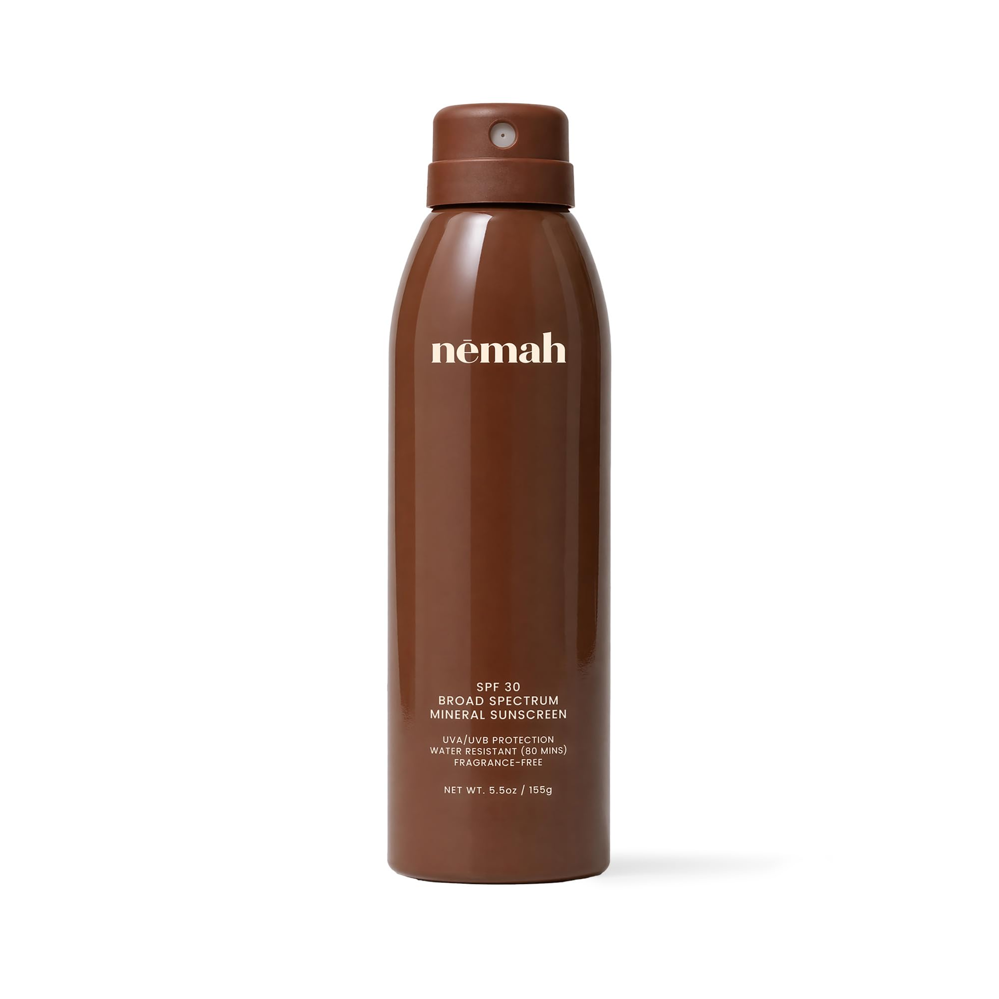 Nemah Mineral Sunscreen Spray SPF 30 for Adults, Broad Spectrum SPF, 5.5 Oz