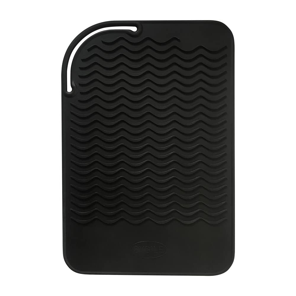 Sygile Silicone Heat Resistant Travel Mat, Anti-heat Pad for Hair Straighteners, Curling Irons, Flat Irons and Other Hot Styling