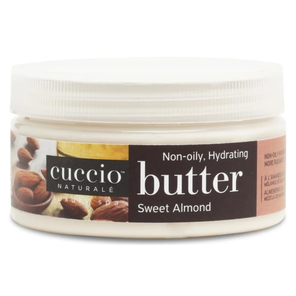 Cuccio Naturale Butter Blend Sweet Almond Body Butter - Ultra Moisturizing Non-Greasy Cream for Dry Skin - Enriched with Vitamin