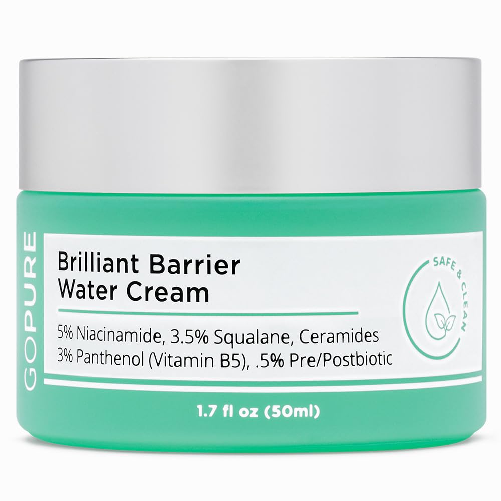 Gopure Brilliant Barrier Water Cream - Hydrating Niacinamide Water Cream, Hydrating Sleeping Mask, Skin Barrier Support, Squalan