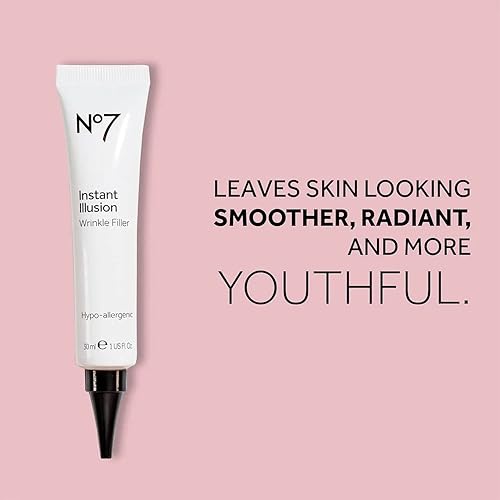 No7 Instant Illusion Wrinkle Filler - Smoothes + Blurs Fine Lines And Wrinkles - Skin Plumping Anti Wrinkle Treatment - Younger