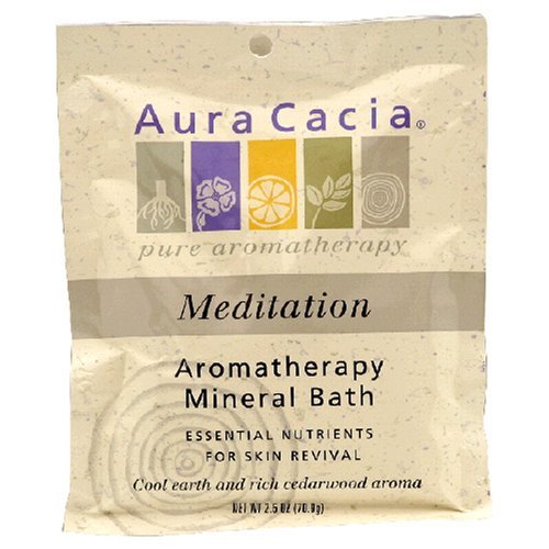 A/C Cedarwood Mineral Bat Size 2.5z Aura Cacia Meditating Cedarwood Aromoatherapy Mineral Bath 2.518