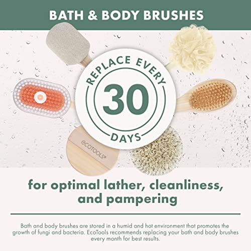 Ecotools Deep Cleansing Facial Brush, For Facial Cleansers & Balms, Removes Oil, Dirt & Impurities, Exfoliating, Revives Dull Sk