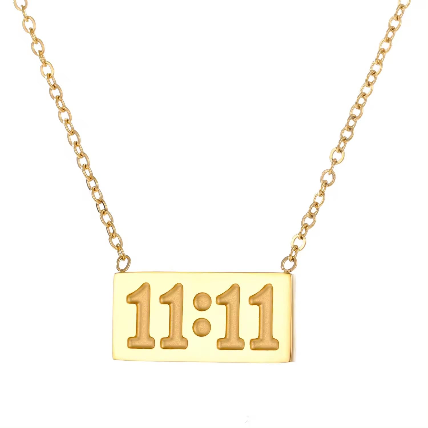 Meenaz 11.11 Pendant Necklace For Women & Girls Stylish Gold Necklace | Neck Chain | Locket | Modern Design | Birthday & Special