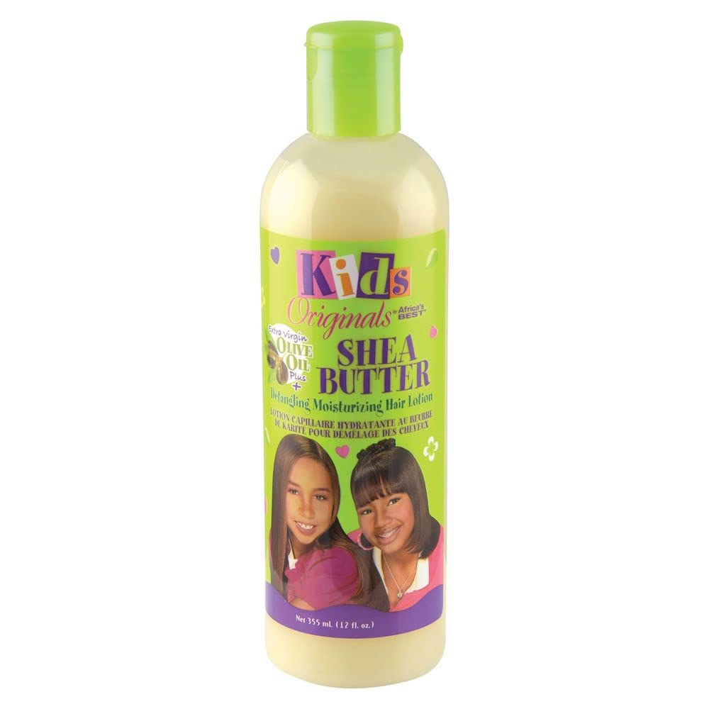 Originals By Africa'S Best Kids Shea Butter Detangling Moisturizing Hair Lotion, Enriched With Extra Virgin Olive Oil, Petrolatu