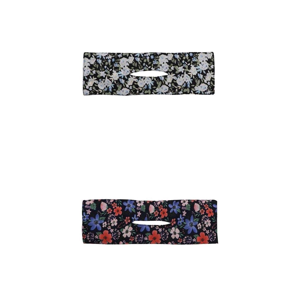 Ecomistiq 2 Set Deft Bun Fashion Hair Bands Women Summer Knotted Wire Headband Print| Rollers & Curlers| Care Styling |Health Be