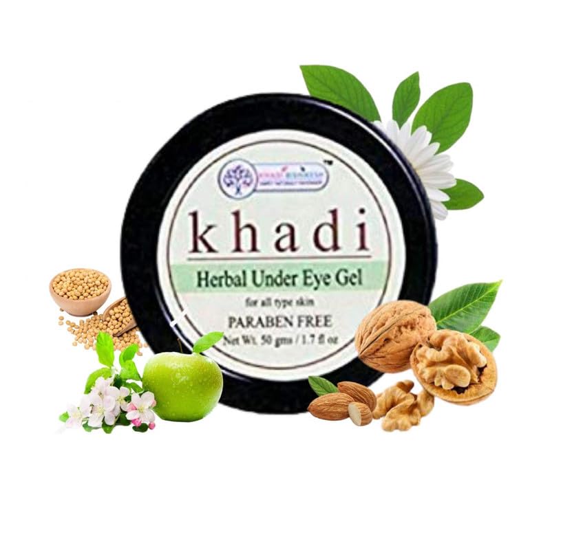 Khadi Rishikesh Under Eye Gel For Reduces Dark Circles, Puffiness, Dryness, Wrinkles, And Fine Lines | Helps Dark Circles Remova
