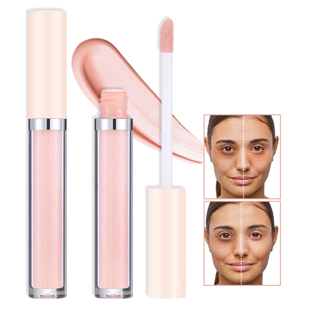 Kaely 2Pcs Color Correcting Pink Concealer Stick,Face Foundation Contour Makeup Pen Pencil,Eye Brightener Waterproof,Corrector D